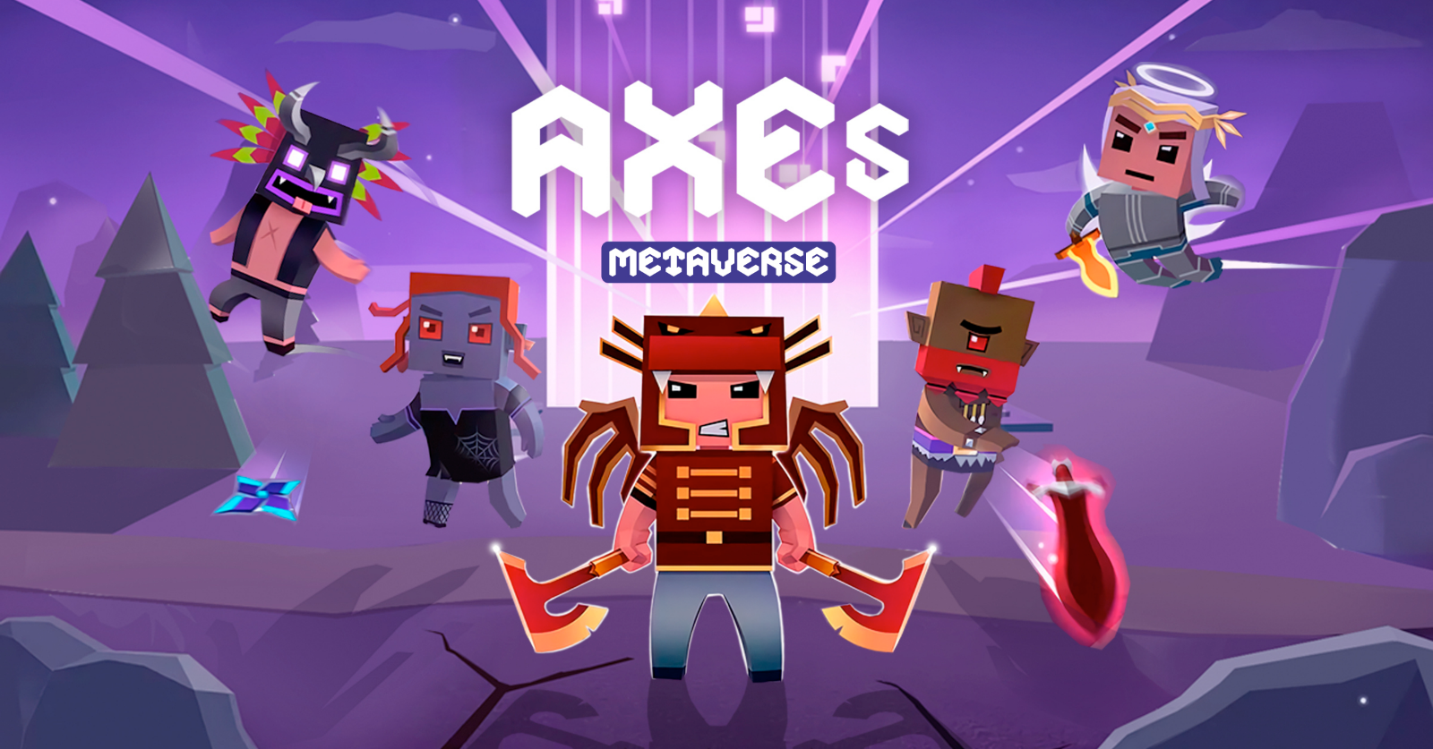 Axes เกม NFT ผจญภัยสไตล์ Minecraft 1 Axes จากผู้พัฒนาเกม Stack Ball , Worms Zone , Bottle Jump 3D , World War Heroes
