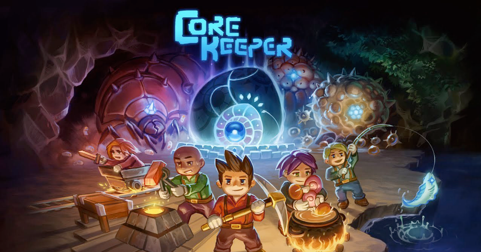 ออกสำรวจถ้ำแบบ Co-op กับเพื่อน 8 คน พร้อมภาษาไทย ใน Core Keeper 1 Core Keeper ค้นหาสัตว์ประหลาด วัตถุโบราณ และทรัพยากรต่าง ๆ มากมาย!