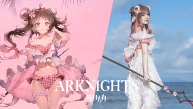 คอสเพลย์ Eyjafjalla จาก Arknights ใส่บิกินี่ เที่ยวทะเลสุดชิลล์