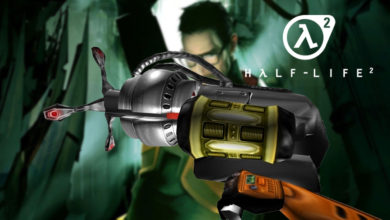 หลุดภาพของปืน Gravity Gun จากเกม Half-Life 2 ในเวอร์ชั่นดั้งเดิม