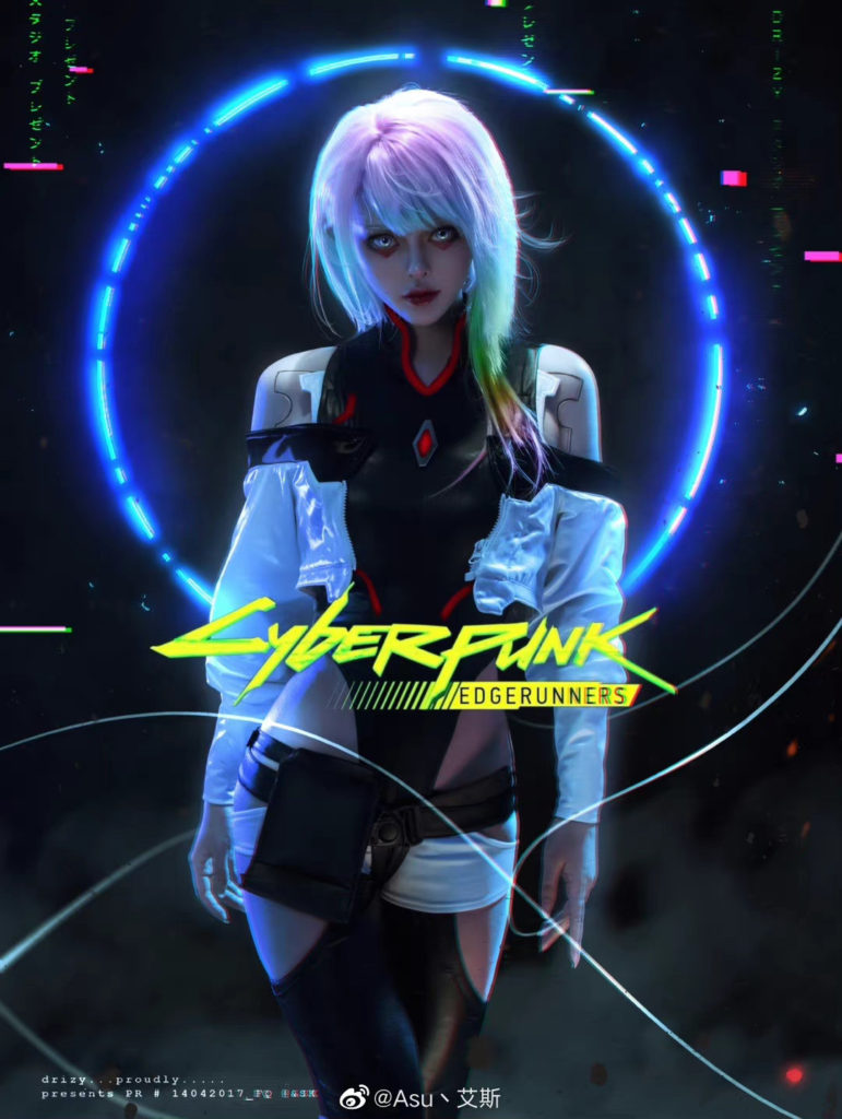 สาวแดนมังกรแปลงโฉมเป็น Lucy จาก Cyberpunk: Edgerunners