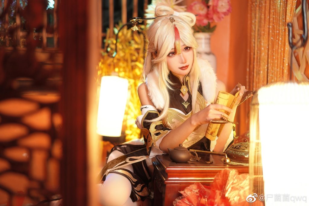 สาวจีนจัดให้ คอสเพลย์ Ningguang แบบอลังการ 7 สาวจีนจัดให้ คอสเพลย์ Ningguang แบบอลังการ