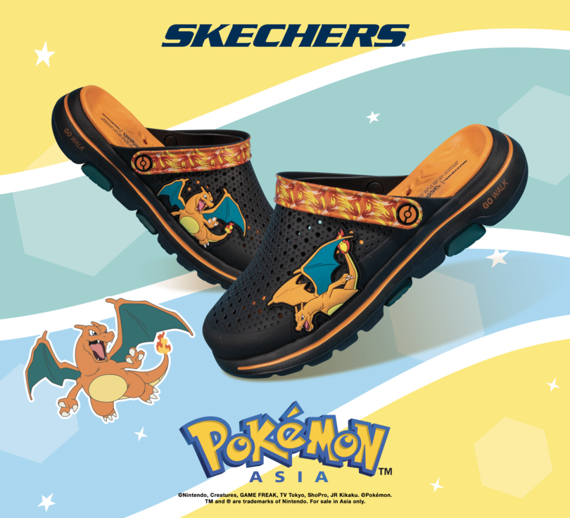 Skechers and Pokemon GOwalk 5™ Charizard Men Black Orange
