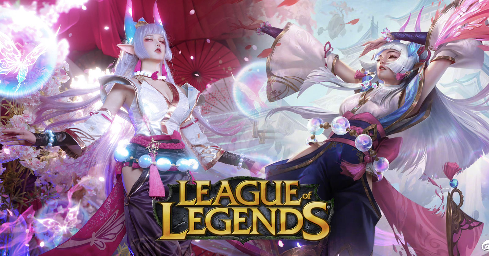 คอสเพลย์ Syndra เวอร์ชั่น Spirit Blossom แบบเว่อวังอลังการ 1 คอสเพลย์ Syndra เวอร์ชั่น Spirit Blossom แบบเว่อวังอลังการ