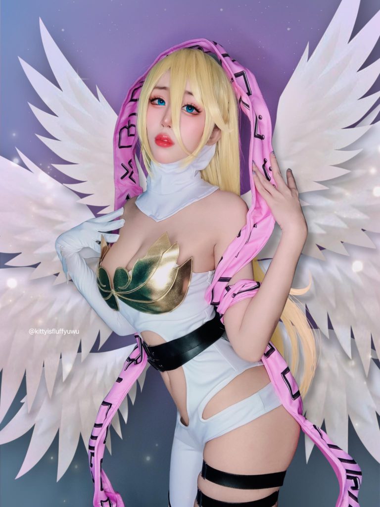 คุณคิตตี้ Evolution กลายเป็น Angewomon จาก Digimon! 3 คุณคิตตี้ Evolution กลายเป็น Angewomon จาก Digimon!