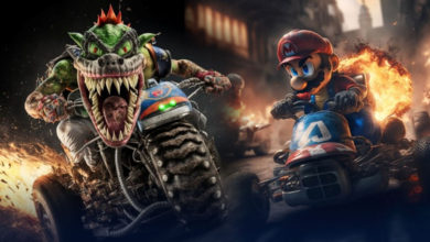 แฟนอาร์ต Mario Kart ในเวอร์ชั่น Twisted Metal ฝีมือ AI