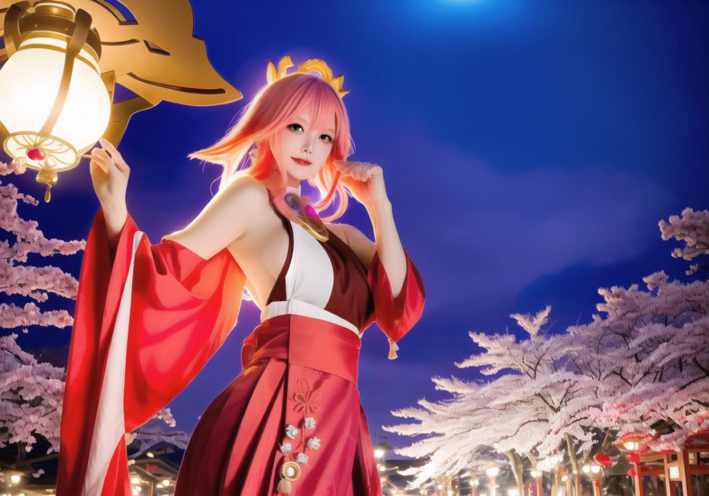 ผลงาน AI สร้างภาพสาวคอสเพลย์เป็น Yae 8 ผลงาน AI สร้างภาพสาวคอสเพลย์เป็น Yae