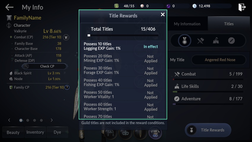 Black Desert Mobile – ระบบยศ
