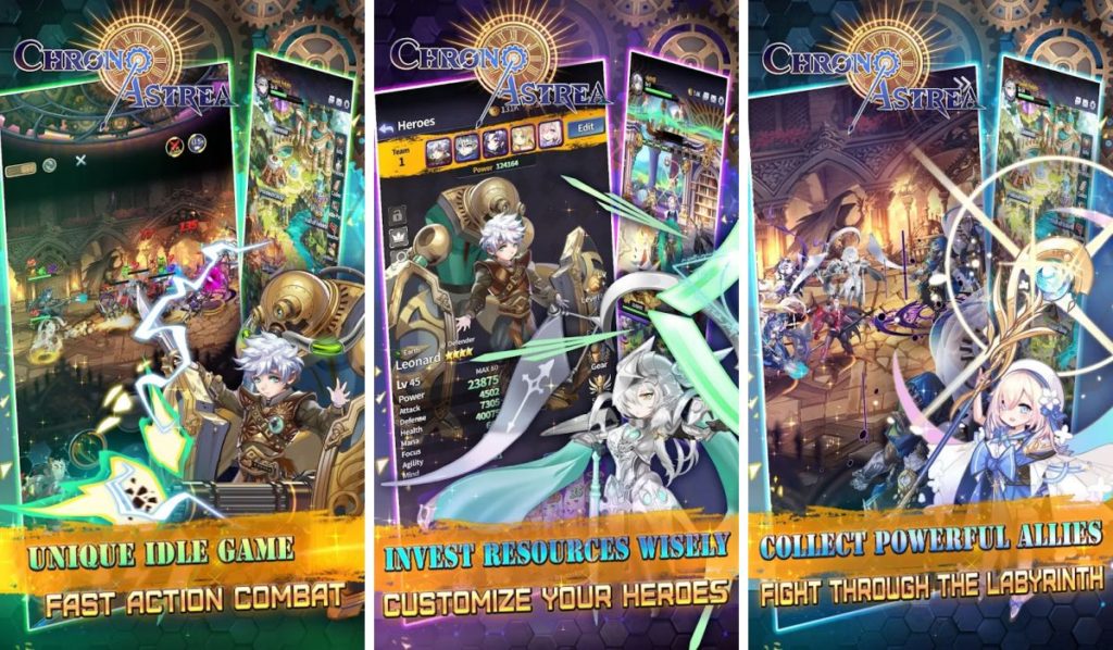 Chrono Astrea เกมมือถือ Idle RPG ภาพอนิเมะสวยงาม