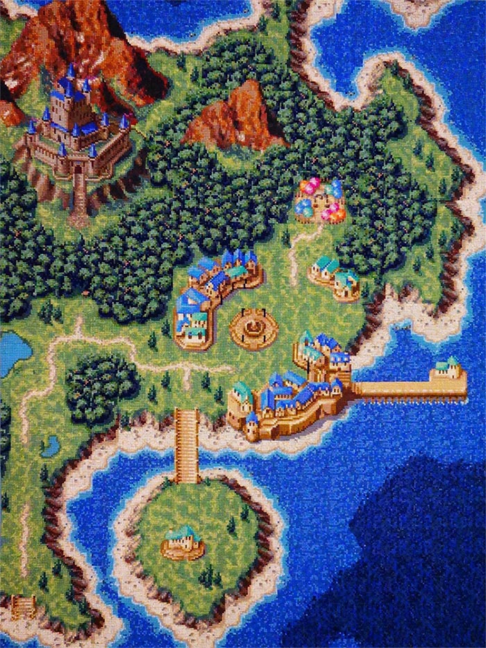 แฟนเกมชาวญี่ปุ่นถักโครเชต์เป็นแผนที่ Chrono Trigger 3 แฟนเกมชาวญี่ปุ่นถักโครเชต์เป็นแผนที่ Chrono Trigger