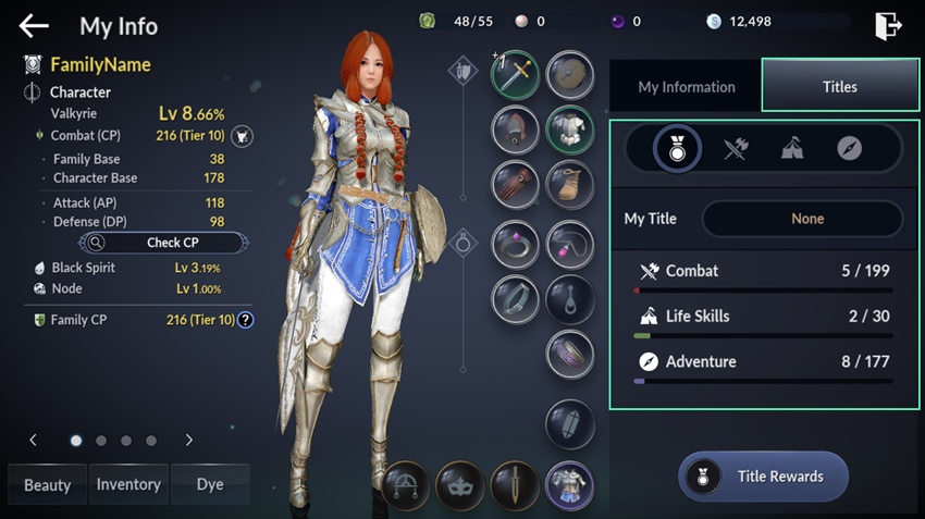 Black Desert Mobile – ระบบยศ