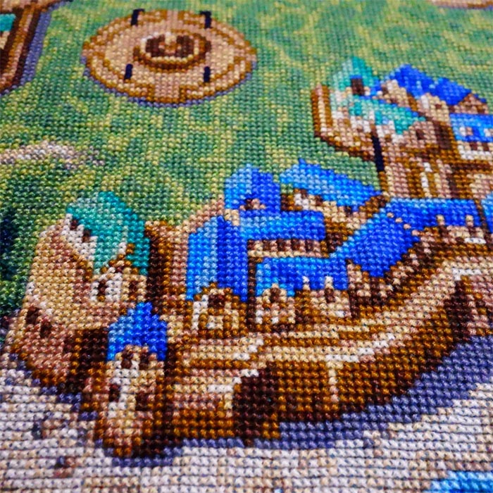แฟนเกมชาวญี่ปุ่นถักโครเชต์เป็นแผนที่ Chrono Trigger 4 แฟนเกมชาวญี่ปุ่นถักโครเชต์เป็นแผนที่ Chrono Trigger