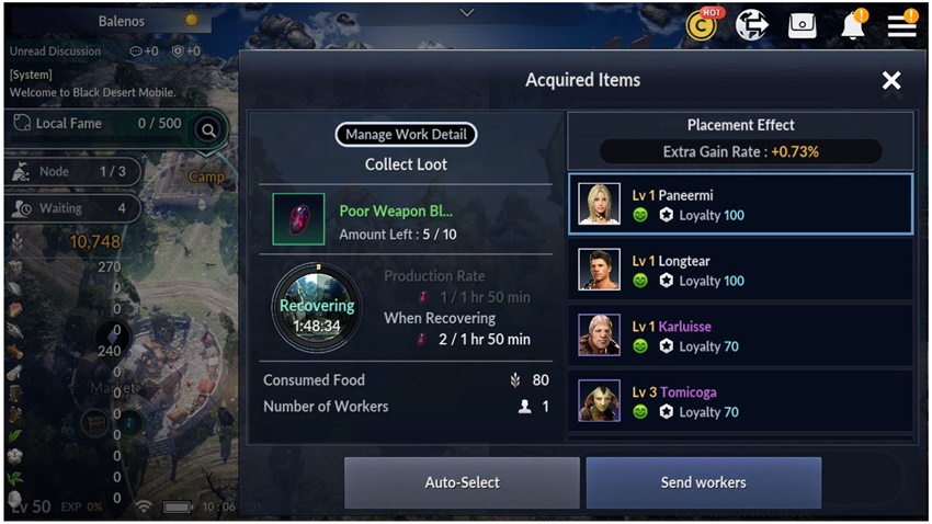 Black Desert Mobile – ระบบ Node Manager