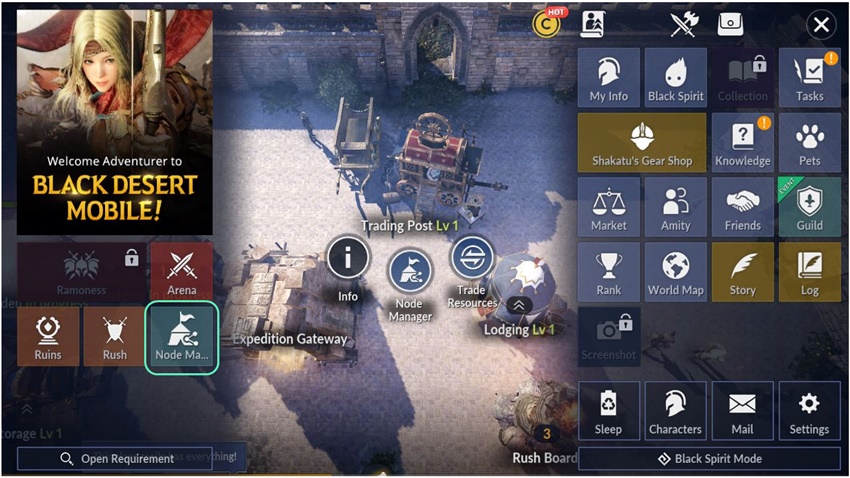 Black Desert Mobile – ระบบ Node Manager