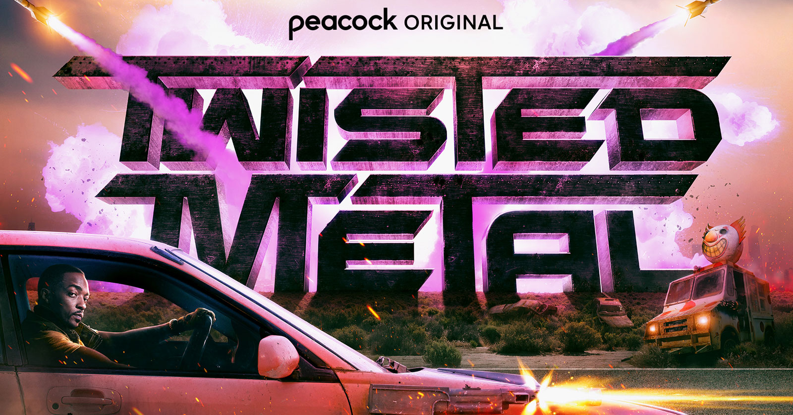 โปสเตอร์แรกของซีรีส์ Twisted Metal ฉบับคนแสดง 1 โปสเตอร์แรกของซีรีส์ Twisted Metal ฉบับคนแสดง