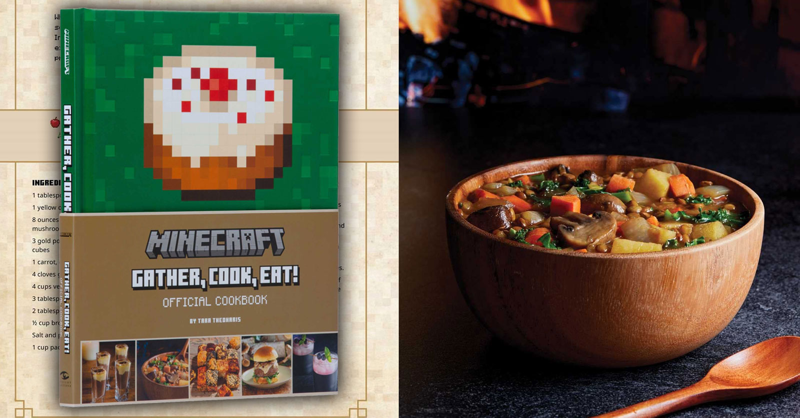 เปิดตัวหนังสือคู่มือการทำอาหารสไตล์เกม Minecraft 1 เปิดตัวหนังสือคู่มือการทำอาหารสไตล์เกม Minecraft