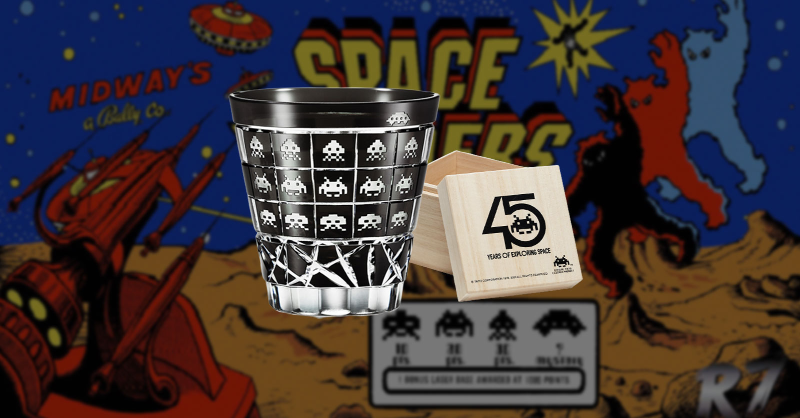 ฉลองครบรอบ 45 ปี แก้ว Space Invaders 1 ฉลองครบรอบ 45 ปี แก้ว Space Invaders