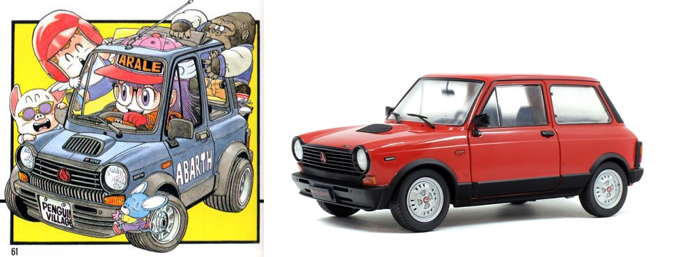 รถในชีวิตจริงสู่ลายเส้นมังงะจากเรื่อง Dr. Slump 11 Autobianchi A112 Abarth