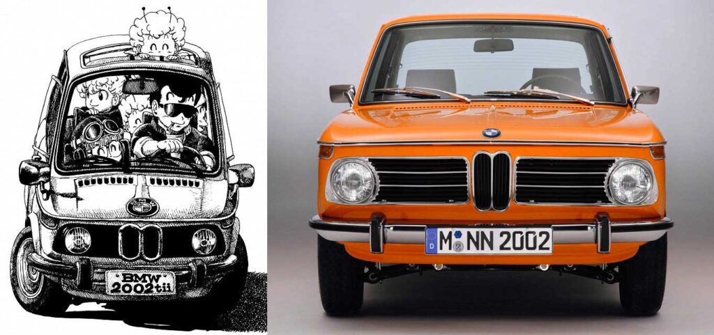 รถในชีวิตจริงสู่ลายเส้นมังงะจากเรื่อง Dr. Slump 13 BMW 2002 TII