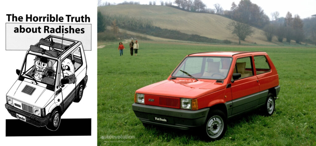 รถในชีวิตจริงสู่ลายเส้นมังงะจากเรื่อง Dr. Slump 15 FIAT Panda