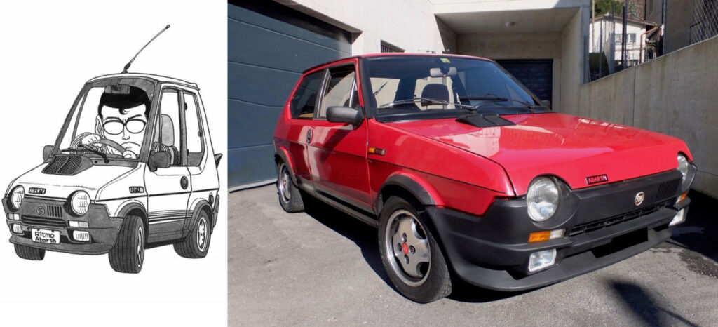 รถในชีวิตจริงสู่ลายเส้นมังงะจากเรื่อง Dr. Slump 22 Fiat Ritmo Abarth 125 TC