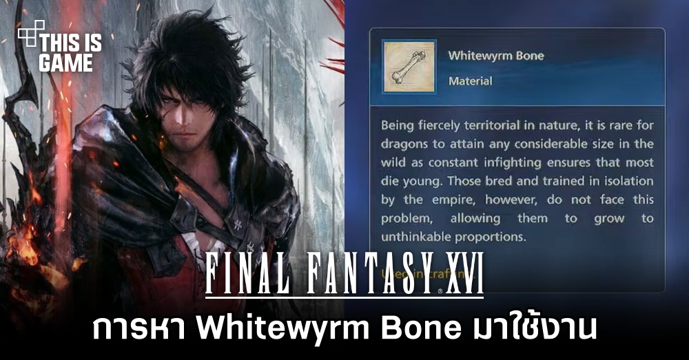 Final Fantasy XVI - การหา Whitewyrm Bone มาใช้งาน 1 Final Fantasy XVI - การหา Whitewyrm Bone มาใช้งาน