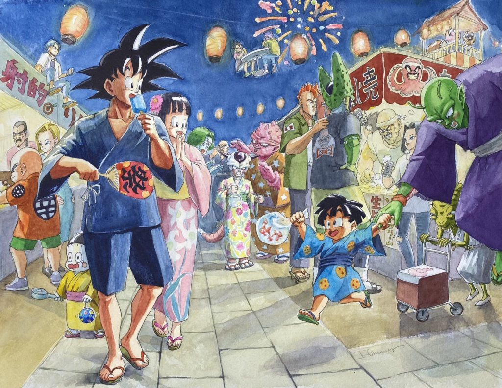 รวมผลงาน Fanart วาดภาพด้วยสีน้ำจากการ์ตูนเรื่อง Dragon Ball Z
