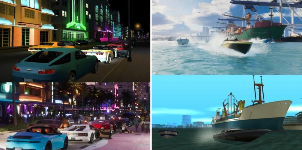 แฟนเกมทำภาพเทียบกราฟิกภาค GTA: Vice City กับ GTA VI 2 แฟนเกมทำภาพเทียบกราฟิกภาค GTA: Vice City กับ GTA VI