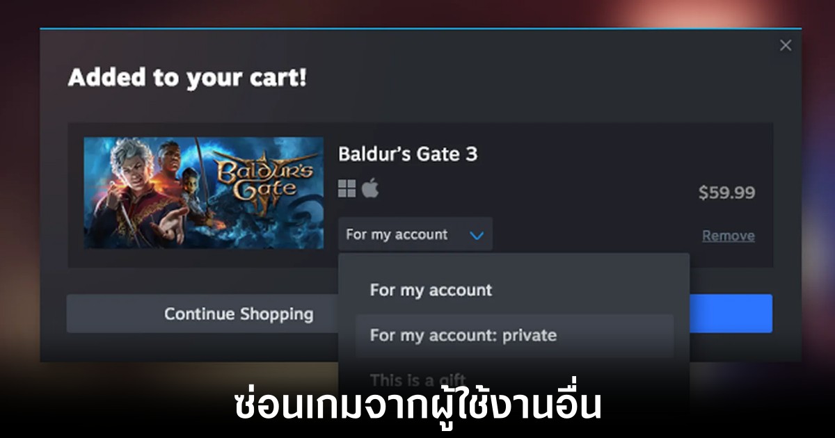 Steam อัปเดตใหม่สามารถซ่อนเกมไม่ให้แสดงผลกับผู้ใช้งานอื่นได้แล้ว 1 Steam อัปเดตใหม่สามารถซ่อนเกมไม่ให้แสดงผลกับผู้ใช้งานอื่นได้แล้ว