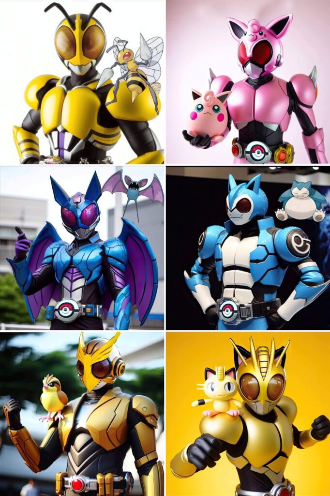 แฟนอาร์ต AI มาสก์ไรเดอร์เวอร์ชั่น Pokémon 3 แฟนอาร์ต AI มาสก์ไรเดอร์เวอร์ชั่น Pokémon