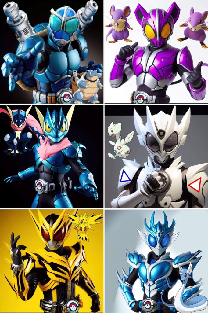 แฟนอาร์ต AI มาสก์ไรเดอร์เวอร์ชั่น Pokémon 5 แฟนอาร์ต AI มาสก์ไรเดอร์เวอร์ชั่น Pokémon