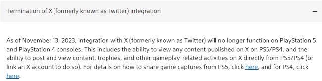 Sony ยกเลิกตัวเลือกการแชร์เนื้อหาสู่ X ของ PS4 และ PS5 1 Sony ยกเลิกตัวเลือกการแชร์เนื้อหาสู่ X ของ PS4 และ PS5