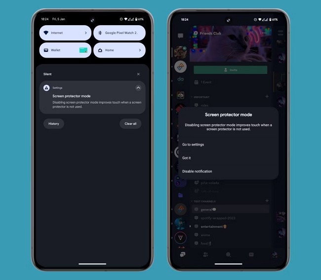 Pixel 8 เพิ่มฟีเจอร์การแจ้งเตือนเมื่อใช้งานฟิล์มบนหน้าจอ 2 Pixel 8 เพิ่มฟีเจอร์การแจ้งเตือนเมื่อใช้งานฟิล์มบนหน้าจอ