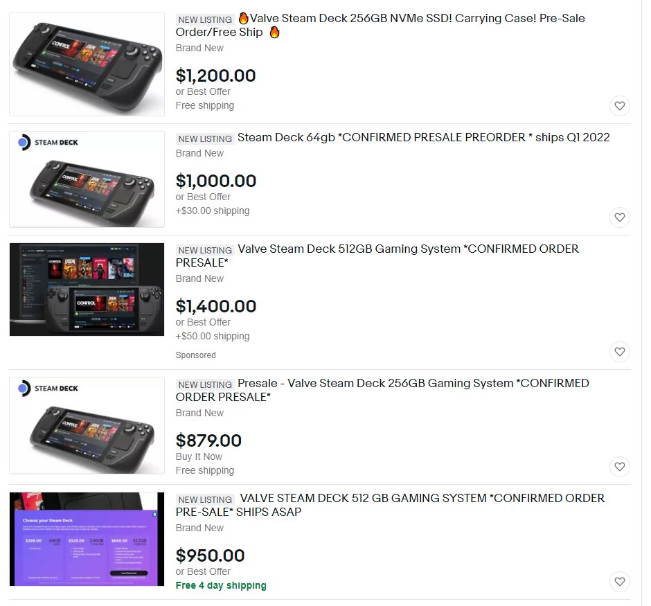 ใบจอง Steam Deck ถูกนำมาขายต่อบน eBay แล้ว! 2 ใบจอง Steam Deck ถูกนำมาขายต่อบน eBay แล้ว!