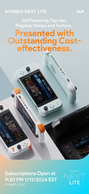 Ayaneo เผยเครื่องเล่นเกมพกพารุ่นใหม่ในชื่อ Next Lite