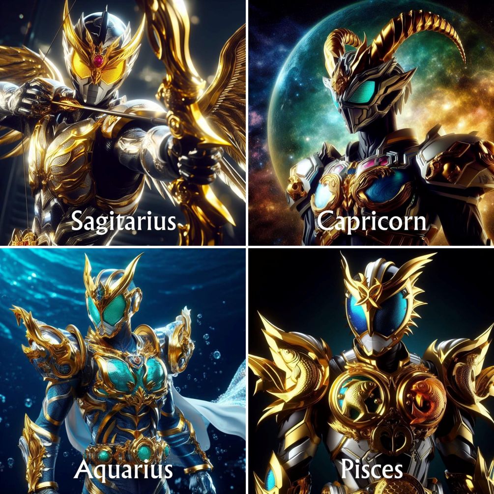 แฟนอาร์ต AI จัด Kamen Rider ร่างเกราะทองสไตล์ Saint Seiya 4 แฟนอาร์ต AI จัด Kamen Rider ร่างเกราะทองสไตล์ Saint Seiya