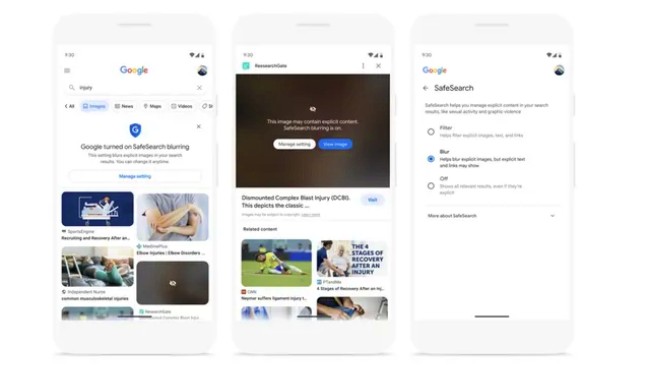Google เบลอผลการค้นหาที่มีเนื้อหาทางเพศรุนแรง