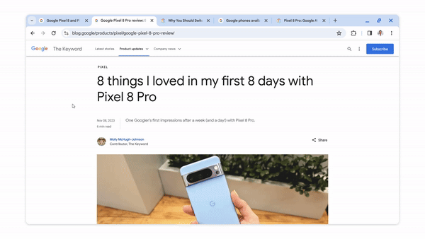 Google Chrome อัปเดตใหม่เพิ่มฟีเจอร์ที่เกี่ยวข้องกับ AI ให้ใช้งาน