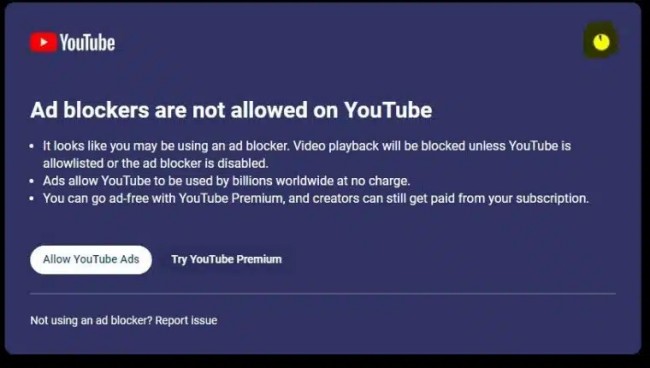 YouTube ทดสอบวิธีรับมือตัวป้องกันโฆษณาแบบใหม่ 2 YouTube ทดสอบวิธีรับมือตัวป้องกันโฆษณาแบบใหม่