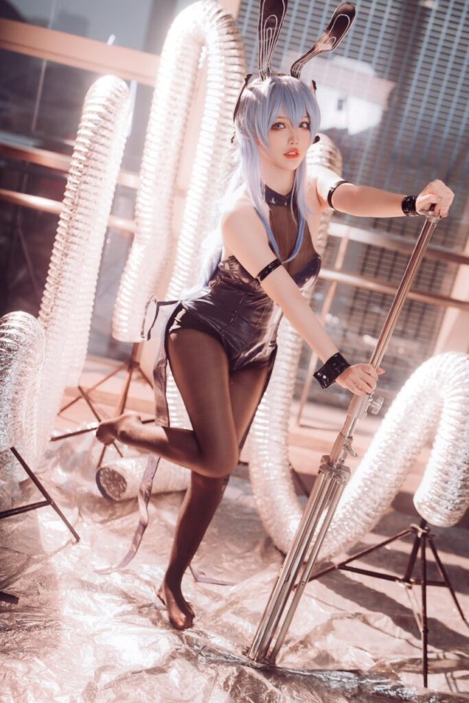 คอสเพลย์ New Jersey จาก Azur Lane เวอร์ชั่น Bunny Girl ฝีมือ Rakukoo