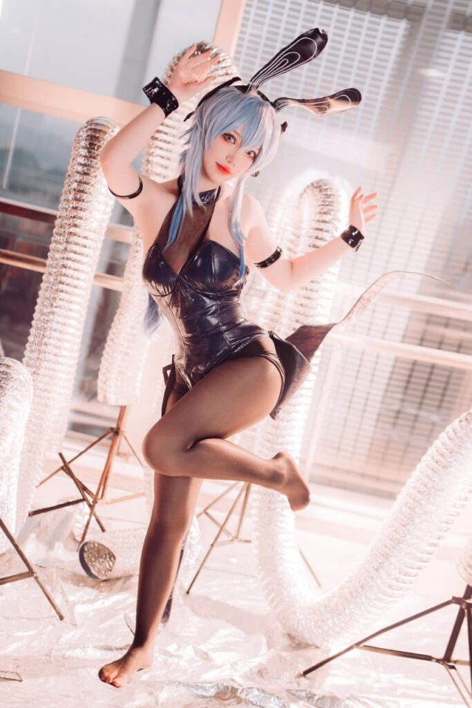 คอสเพลย์ New Jersey จาก Azur Lane เวอร์ชั่น Bunny Girl ฝีมือ Rakukoo