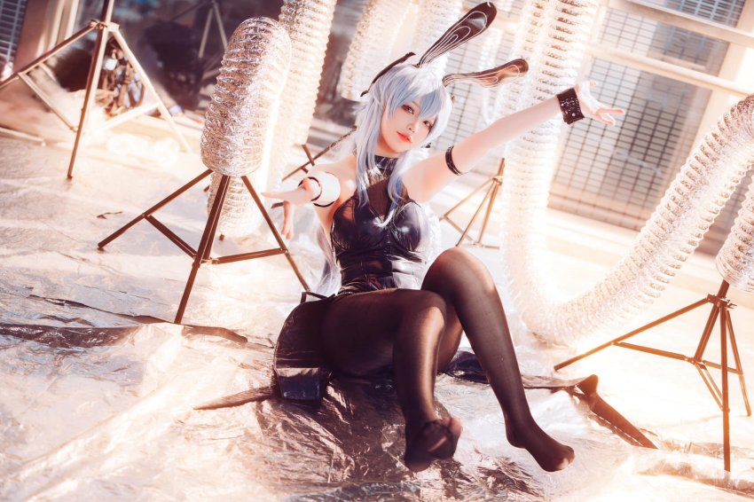 คอสเพลย์ New Jersey จาก Azur Lane เวอร์ชั่น Bunny Girl ฝีมือ Rakukoo