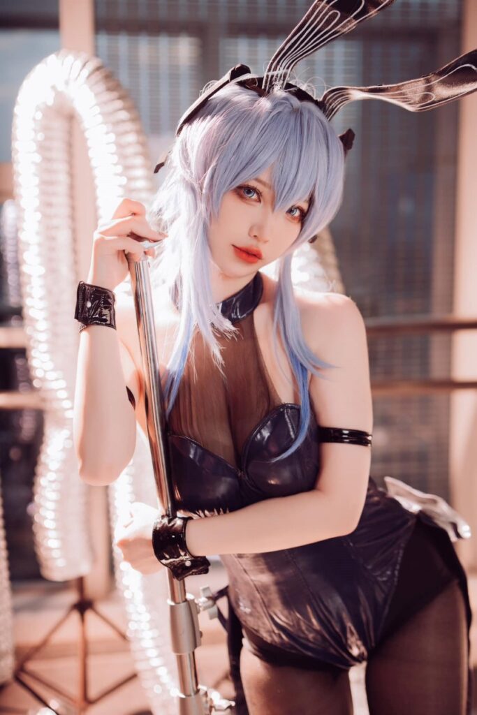 คอสเพลย์ New Jersey จาก Azur Lane เวอร์ชั่น Bunny Girl ฝีมือ Rakukoo