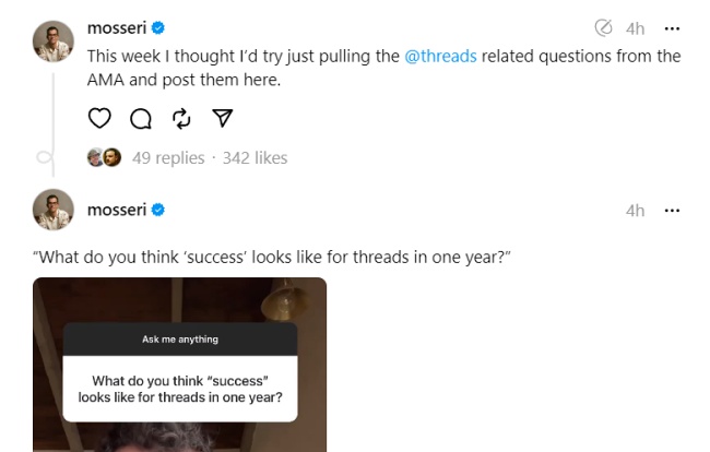Threads ตั้งเป้าเป็นพื้นที่สำหรับการพูดคุยในโลกออกไลน์ที่ใหญ่ที่สุดในอนาคต 2 Threads ตั้งเป้าเป็นพื้นที่สำหรับการพูดคุยในโลกออกไลน์ที่ใหญ่ที่สุดในอนาคต