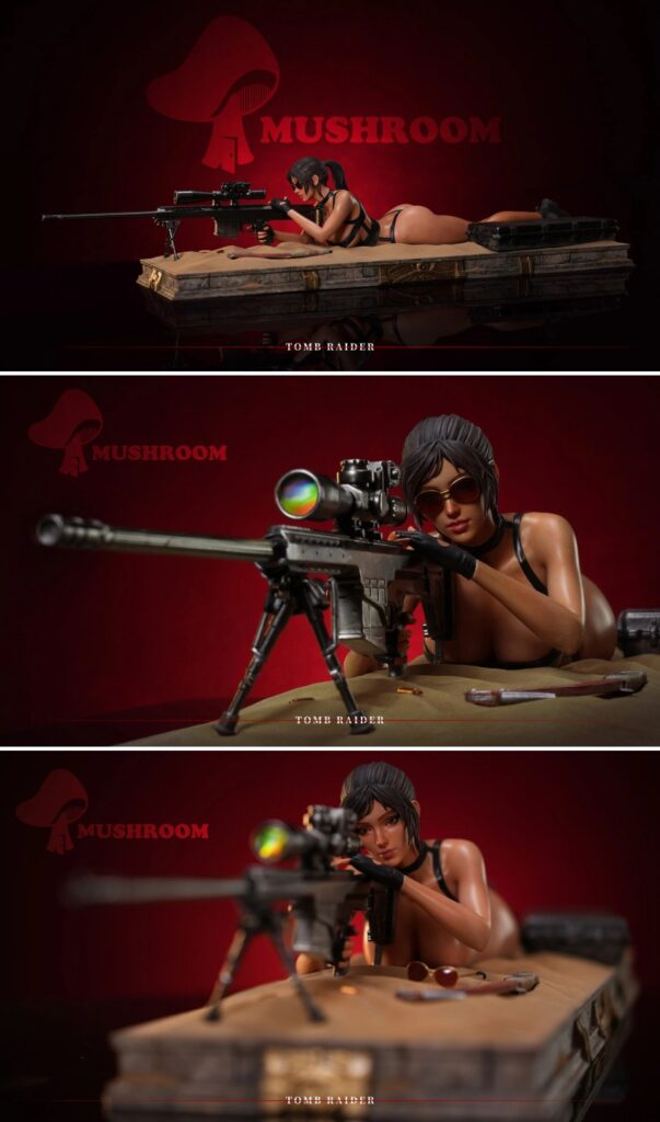 ฟิกเกอร์ Lara Croft จาก Tomb Raider ที่พร้อมส่องปืนทะลุหัวใจ