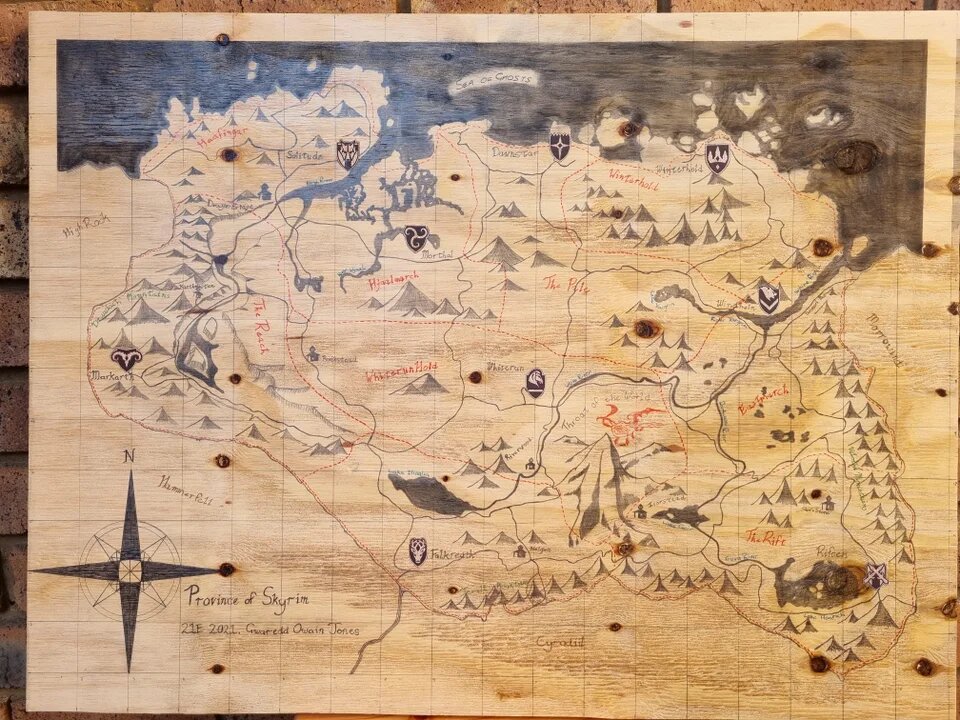 แฟนเกม Elder Scroll ทำแผนที่ Skyrim ในชีวิตจริง 2 แฟนเกม Elder Scroll ทำแผนที่ Skyrim ในชีวิตจริง