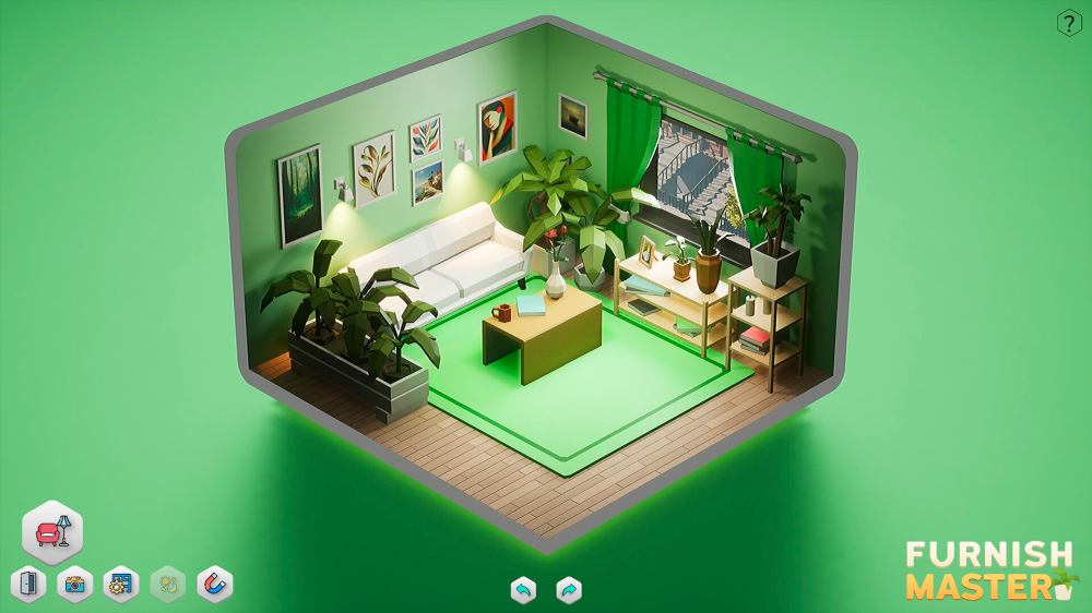 น่ารัก! Furnish Master เกมแต่งห้องแบบอิสระกราฟิกมินิมอล