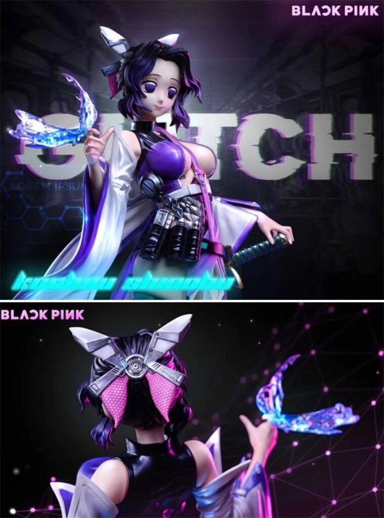 ฟิกเกอร์ Shinobu จากดาบพิฆาตอสูรในโลก Cyberpunk 3 ฟิกเกอร์ Shinobu จากดาบพิฆาตอสูรในโลก Cyberpunk