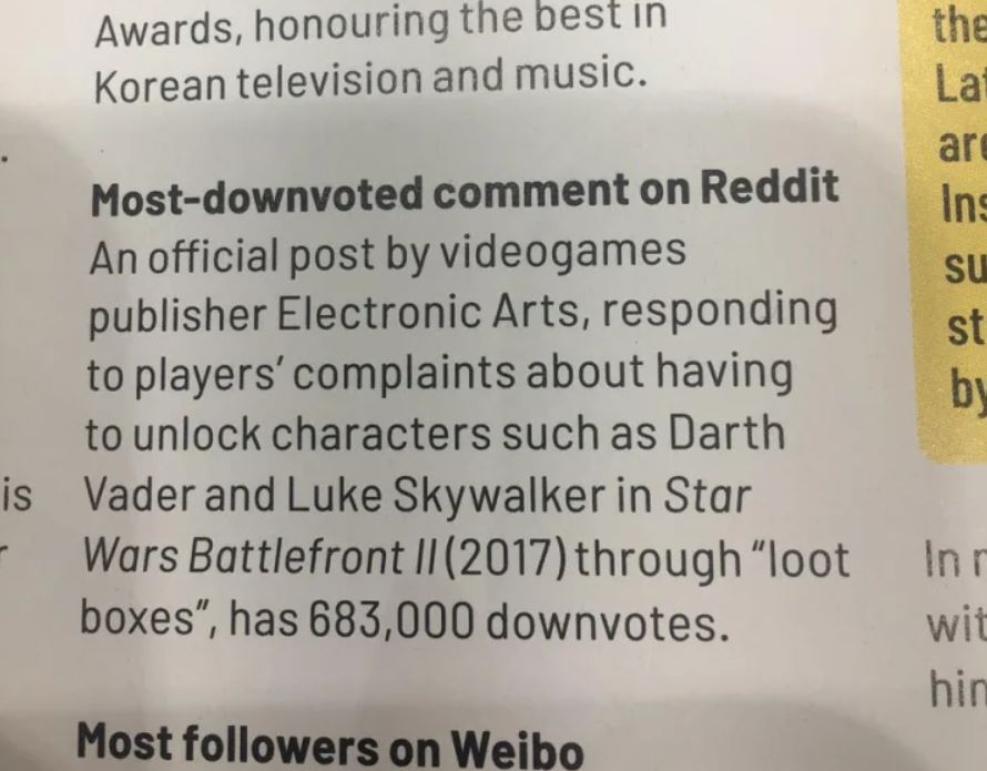 ทุบสถิติโลก! EA ถูกจารึกชื่อลง Guinness World Record สำหรับเกมที่โดนกด Downvoted สูงสุดเป็นประวัติการณ์ 4 ทุบสถิติโลก! EA ถูกจารึกชื่อลง Guinness World Record สำหรับเกมที่โดนกด Downvoted สูงสุดเป็นประวัติการณ์
