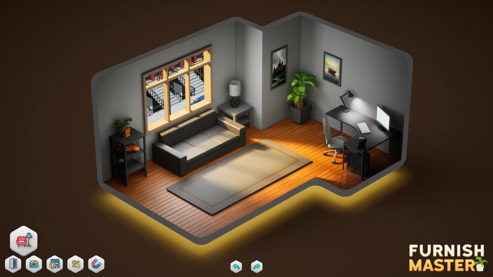 น่ารัก! Furnish Master เกมแต่งห้องแบบอิสระกราฟิกมินิมอล